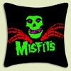 Custom rock band Misfits skull face Pillow Covers Cartoon Sofa Decorative Home Doublesided Printing Short Plush Cute Cushion