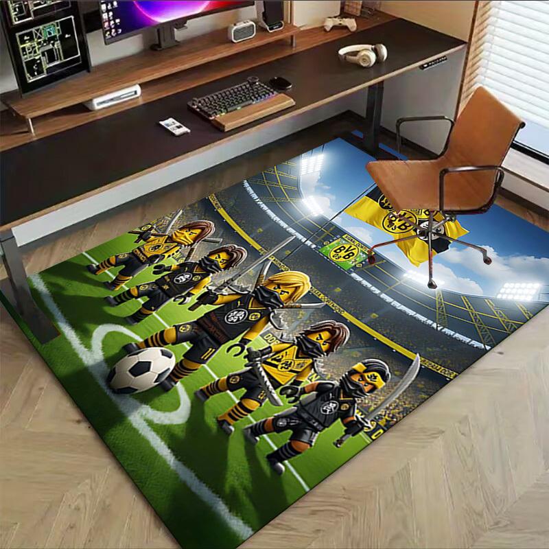 1PC BVB Non-Slip Floor Carpet Compatible for Office&Living Room&Bedroom&Dining Room - Flat- Soft & Pattern, Vibrant Colors-W289