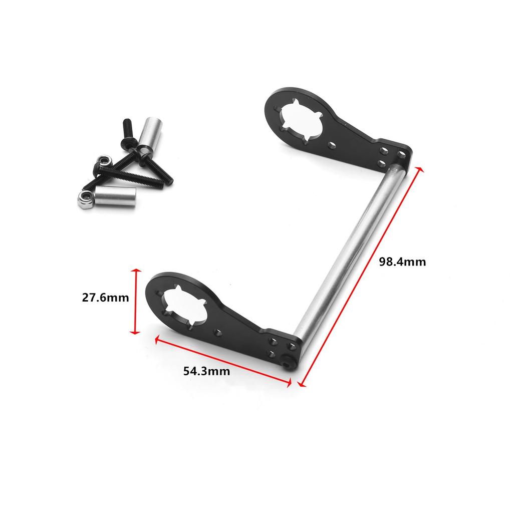 Placa de Amortecedor Traseiro SHEAWA para Chassi Tamiya CW-01, Alumínio, Suporte Reforçado, Peça de Reposição, Acessório