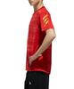 Adidas Border 5T 2nd FTI94 Scarlet Size Size Men's V-Shirt, Uniform, (DU9586), J/L (Japan L)