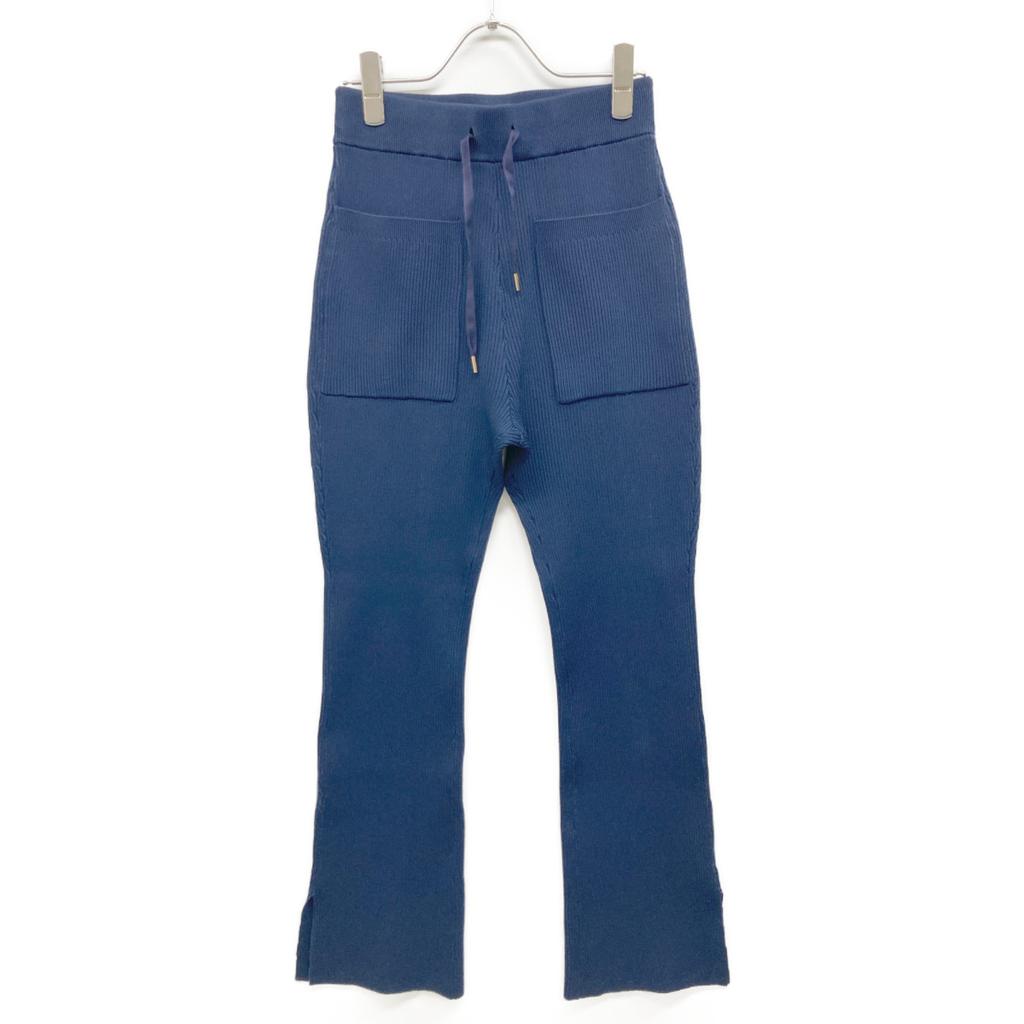 Regleam 2015 Rayon Blend Pocket Summer Knit Pants Bottoms S NavyUsed