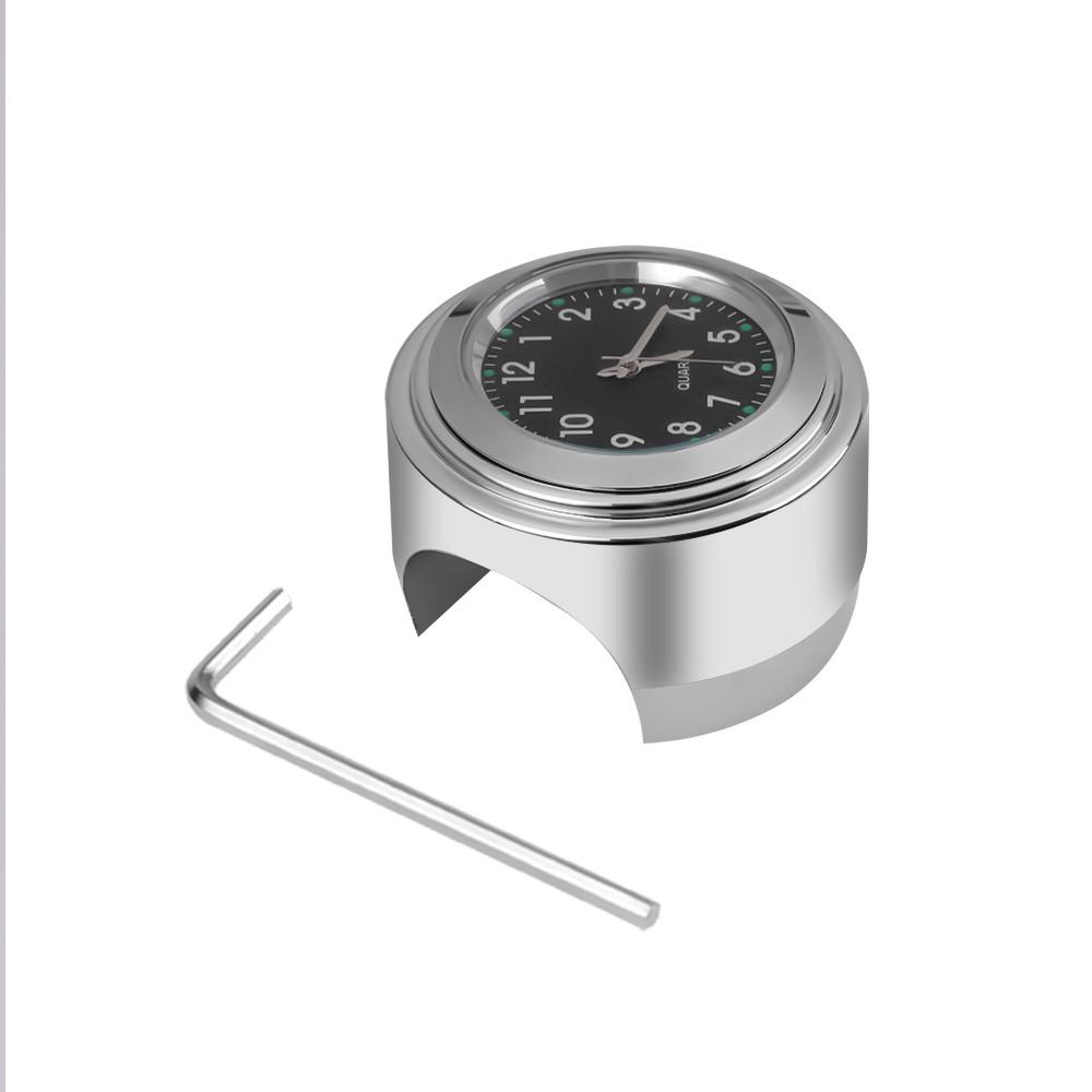 Aluminium Leuchtende Quarzuhr 22-25mm Motorrad Roller Fahrrad Lenker Halterung Uhr Zeit Display Uhr Moto Zubehör