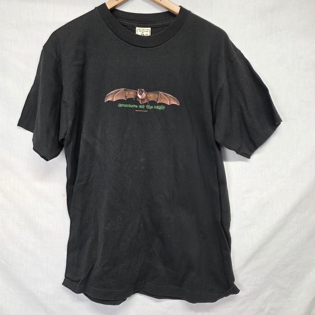 Vtg Creature of the Night Vtg Bat Tee Size L Brad Godwin Nature Animal Creepy