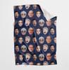Funny Face Blanket, Father’S Day Gift Dad, Customized Teen Birthday Gift, For Friends Picture Blanket, Unique Holiday Gift