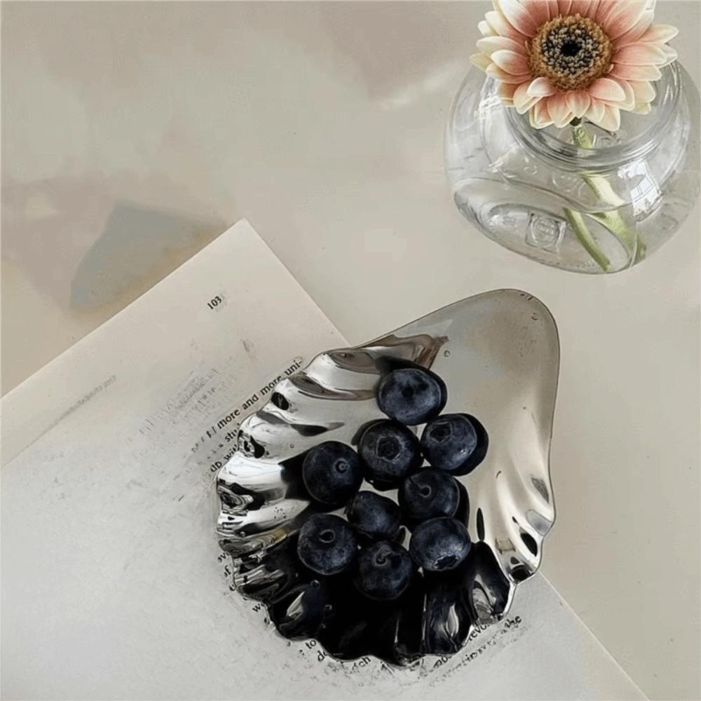 Retro Shell Shaped  Dessert Dish Rust-proof Butter Dish Durable Jewelry Storage Tray  Photo Props