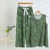 Chic 2025 Summer Women's Cotton-Silk Tank and Long Pants Set