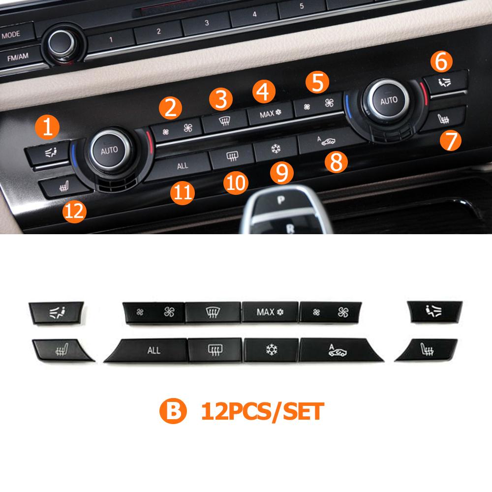 Dashboard Air Conditioner AC Control Button Heater Switch Cover For BMW 5 6 7 Series X5 X6 F10 F11 F07 F06 F12 F01 F02 F15 F16