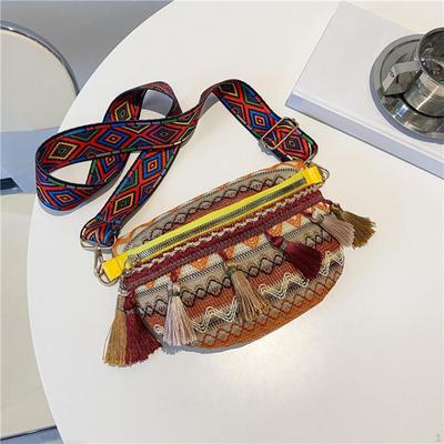 Bohemian Fanny Pack Bag Ethnic Style Detachable Adjustable Shoulder Strap Fashion Hip