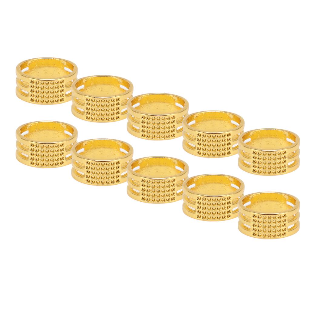 60 Stück Nähfingerhüte Exquisite Kupfer-Nähfingerschutz für Handnähen Quilten Stickerei Golden
