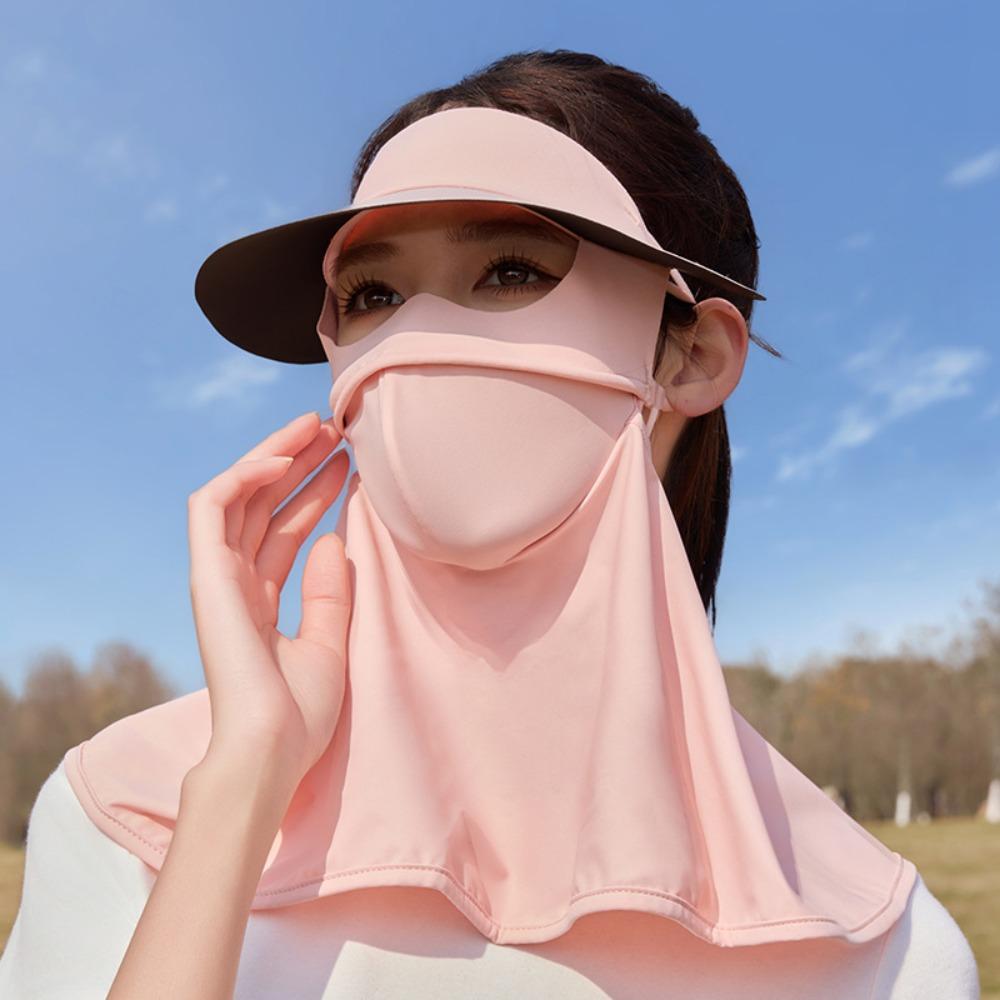 UV Protection Ice Silk Mask Dustproof UV Protection Veil Thin Sunscreen Face Cover  Unisex