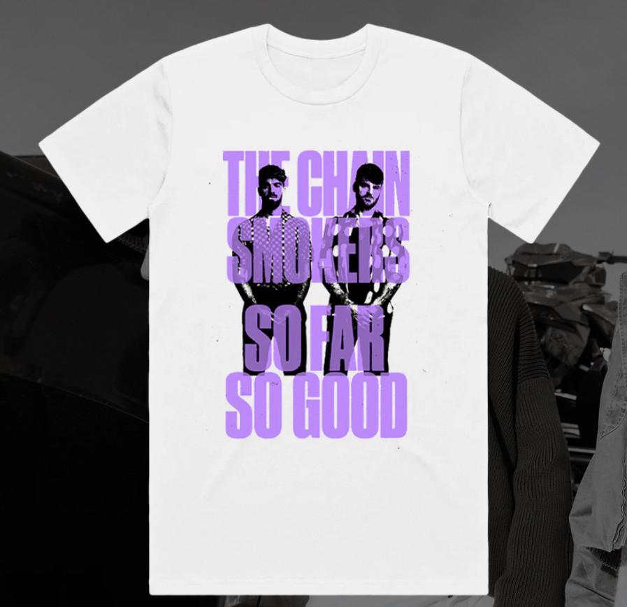 Trend The Chainsmokers Band White 100% Cotton Size S-5XL Shirt  MZ086 Unisex T-Shirt XXXXL