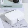 Portable Medium Jewelry Box with Anti-oxidation PU Leather Necklace and Earring Storage