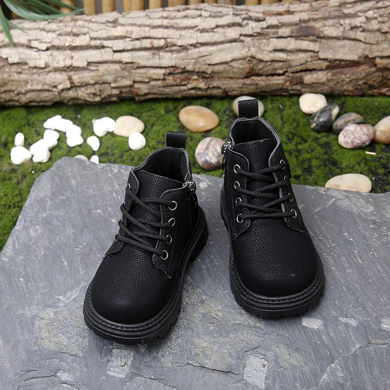 Children Ankle Boots Retro Soft Bottom Kids Leather Boots Non-slip 2025 Autumn Winter New Boys Girls Short Boots Non-slip Trendy