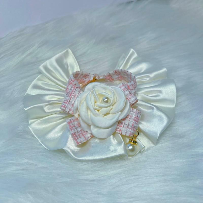 

Muppet saliva towel, lace scarf, cat scarf, fragrant style, cute pet collar, Ditai, Bi Xiong necklace. XS size about 1.5kg pet розовый