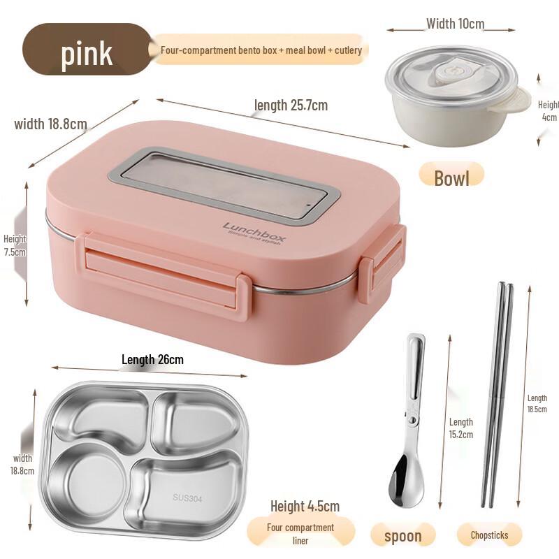 Student Insulated Divided Lunch Box