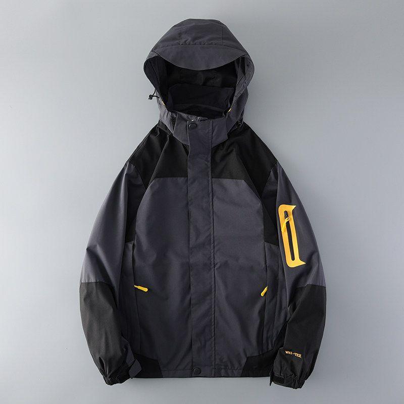 Contrast Color Three-Proof Shell Jacket American Workwear Men's Outdoor