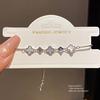 Vintage Zircon Shell Clover Flower Bracelet For Women Gift Idea