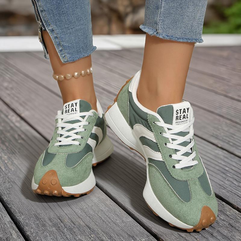 Baskets décontractées pour femme style Dad Confortables Plateforme Épaisse Chaussures de Course Antidérapantes à Lacets Respirantes Chaussures de Marche pour Femme Entraînement Baskets de Tennis