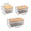 Bambus Holz Abdeckung Kunststoff Tissue Box Papier Halter Dispenser Home Storage Fall