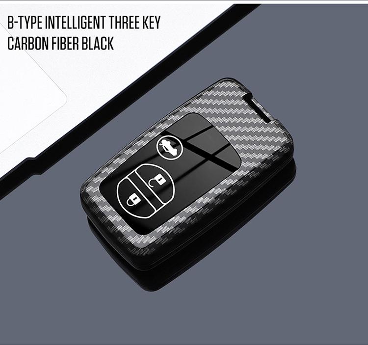 Housse de clé premium pour Toyota Land Cruiser, Prado, Prius importés
