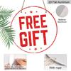 2D Flat1pc Aluminum Decorative Piece with “Free Gift” Theme 7.87 Inches × 7.87 Inches Perfect for Decorating Bars, Kitchens, Cafes, Family Rooms