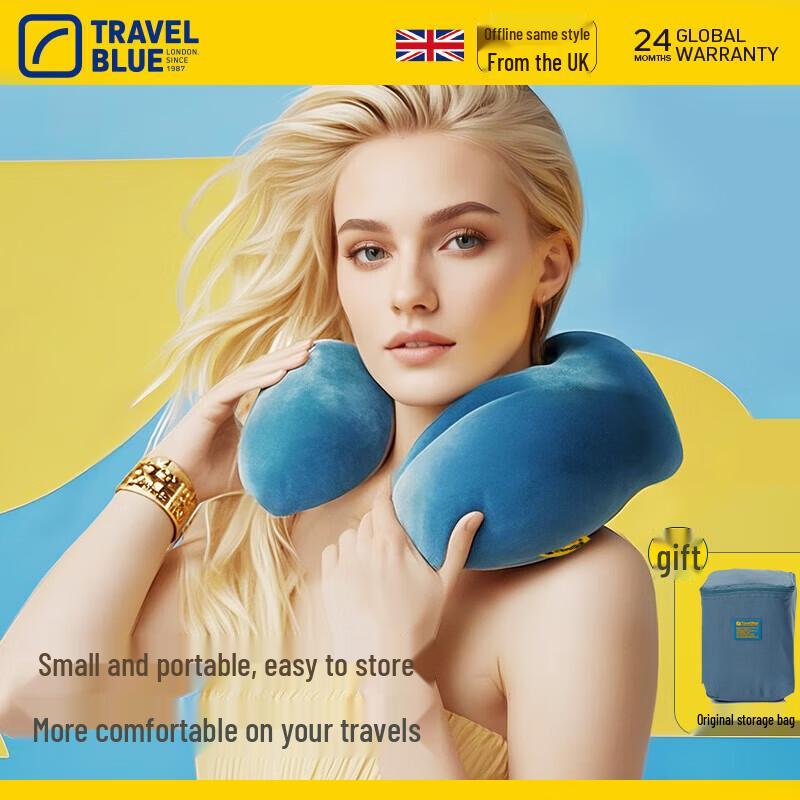 TRAVEL BLUE Memory Foam Travel Neck Pillow