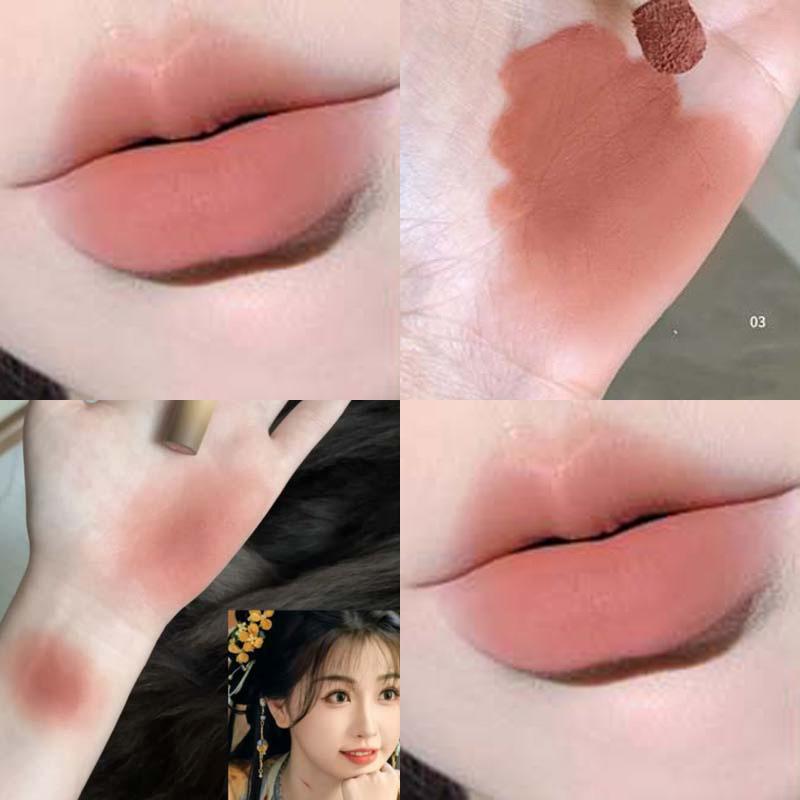 Velvet Soft Mist Matte Lip Glaze: Natural Look, Brightens, Perfect for Student Parties