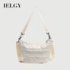 Casual Dumpling Bag Solid Color Ladies Shoulder Messenger Bag