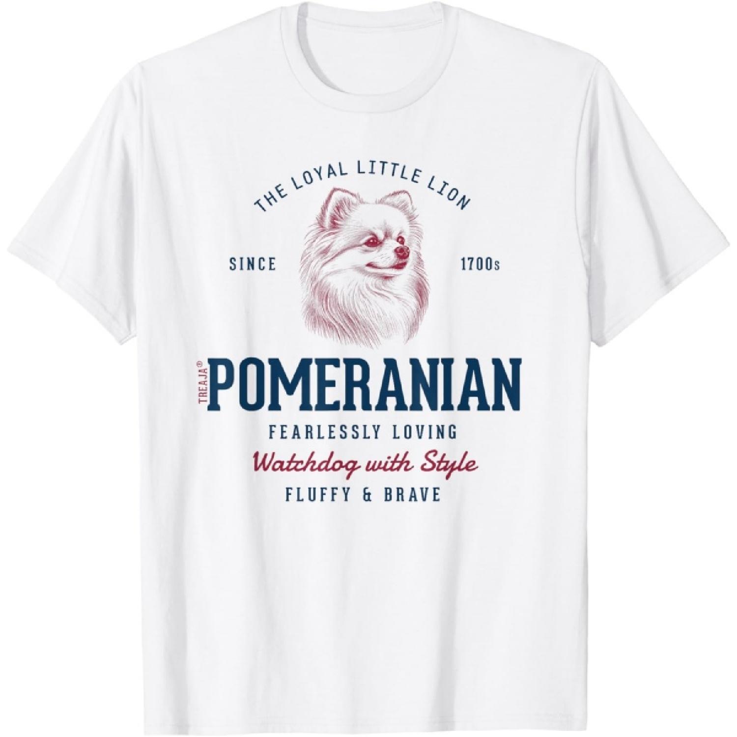 Retro Styled Vintage Pomeranian T-Shirt S
