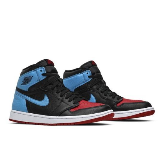 Women's Air Jordan 1 High OG NC to Chicago Retro Sneakers CD0461-046