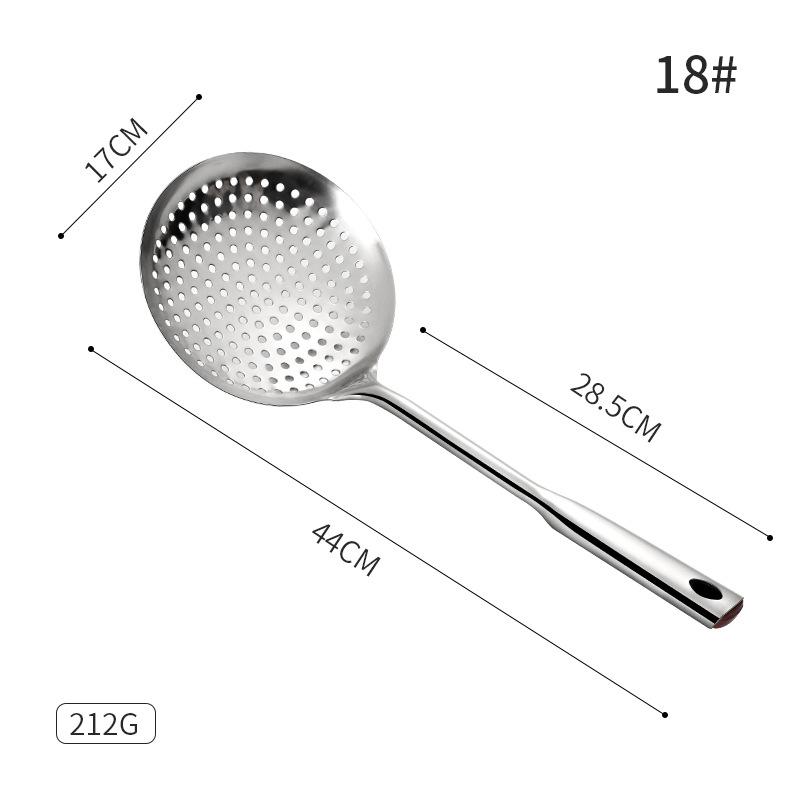 Stainless Steel Long Handle Pasta Colander Ramen Scoop Oil Skimmer Food Strainer Sieve with Hanging Hole Design Cooking Tools