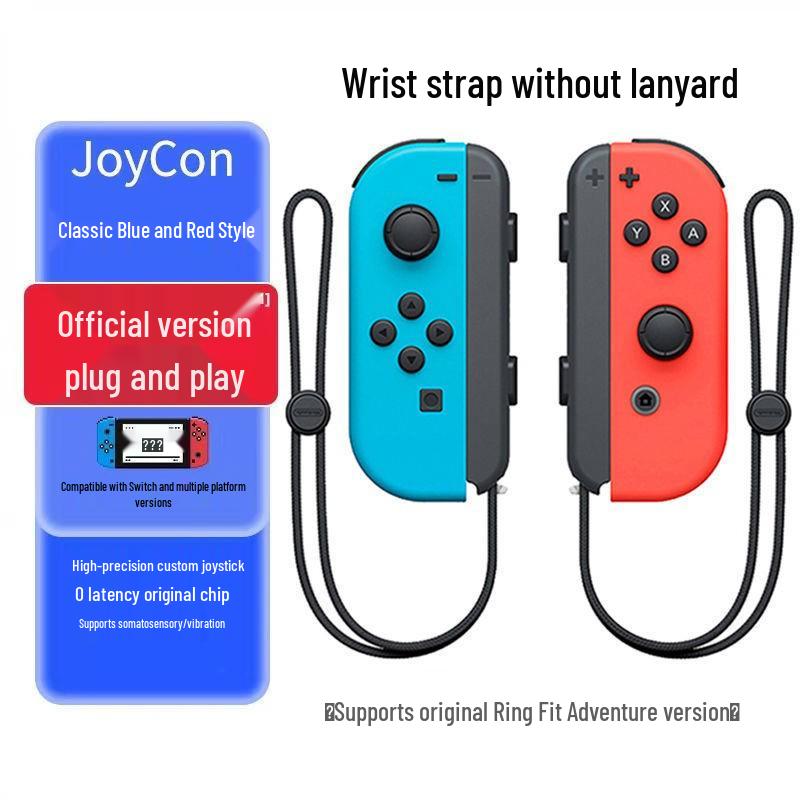 Wireless Bluetooth Joy-Con Controllers with Wake-Up Feature and Wrist Strap, Left and Right Separately for Switch