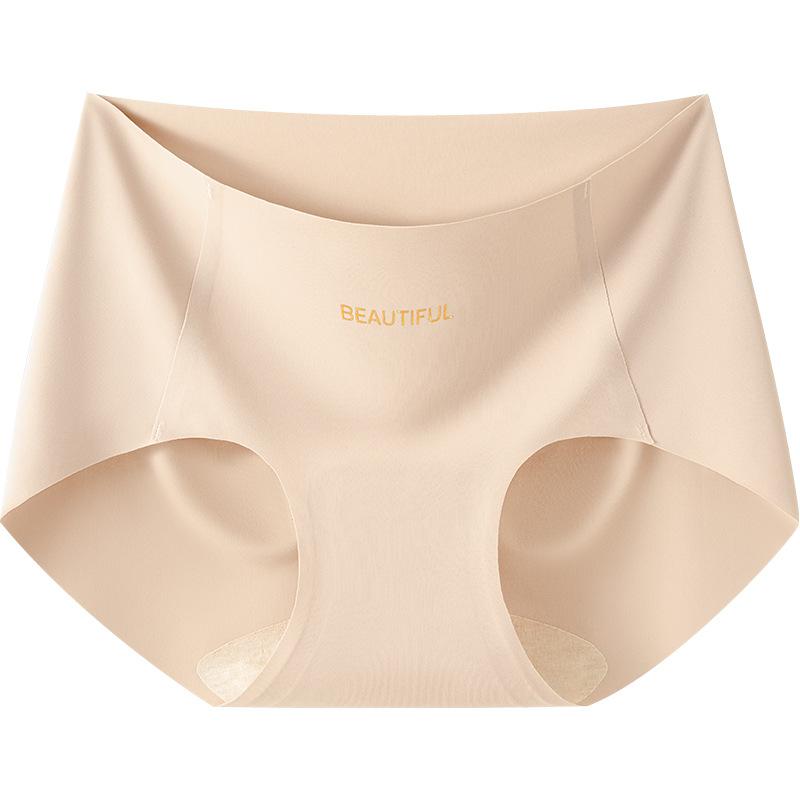 Ladies Spring and Autumn New Ice Silk No Trace Yoga Pure Cotton 10A Antibacterial Crotch No Trace Briefs