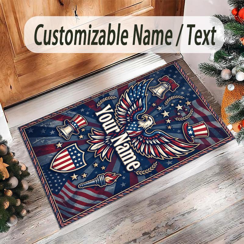 Birds Theme Crystal Velvet Floor Rug Personalized Custom Name Text Warm Carpet Home Decoration