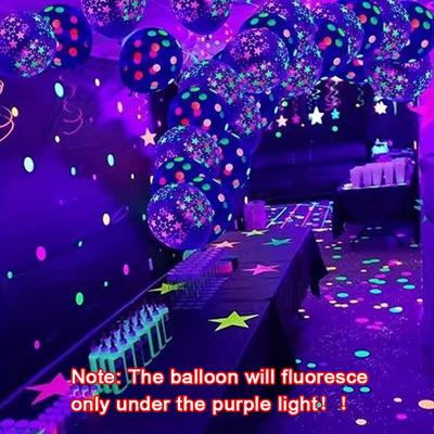 20Pcs Fluorescent Balloon Glow In The Dark Neon Glow Latex Balloons For Wedding Birthday Glow Party Decor