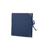 DIY Photo Album 88 Inch, Vintage with Corner Protectors, Ribbon, Black Cardstock Pages for Scrapbooking