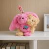 Kawaii Style Plush Toy Hugging Design Twin Rabbit Bear Cute Plush Keychain  Children Gits