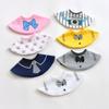 Baby Bibs Gentleman Tie Bandana Bib Cotton Soft  Degree Round Waterproof Baby Boys Girls Burp Cloths Feeding Accessories