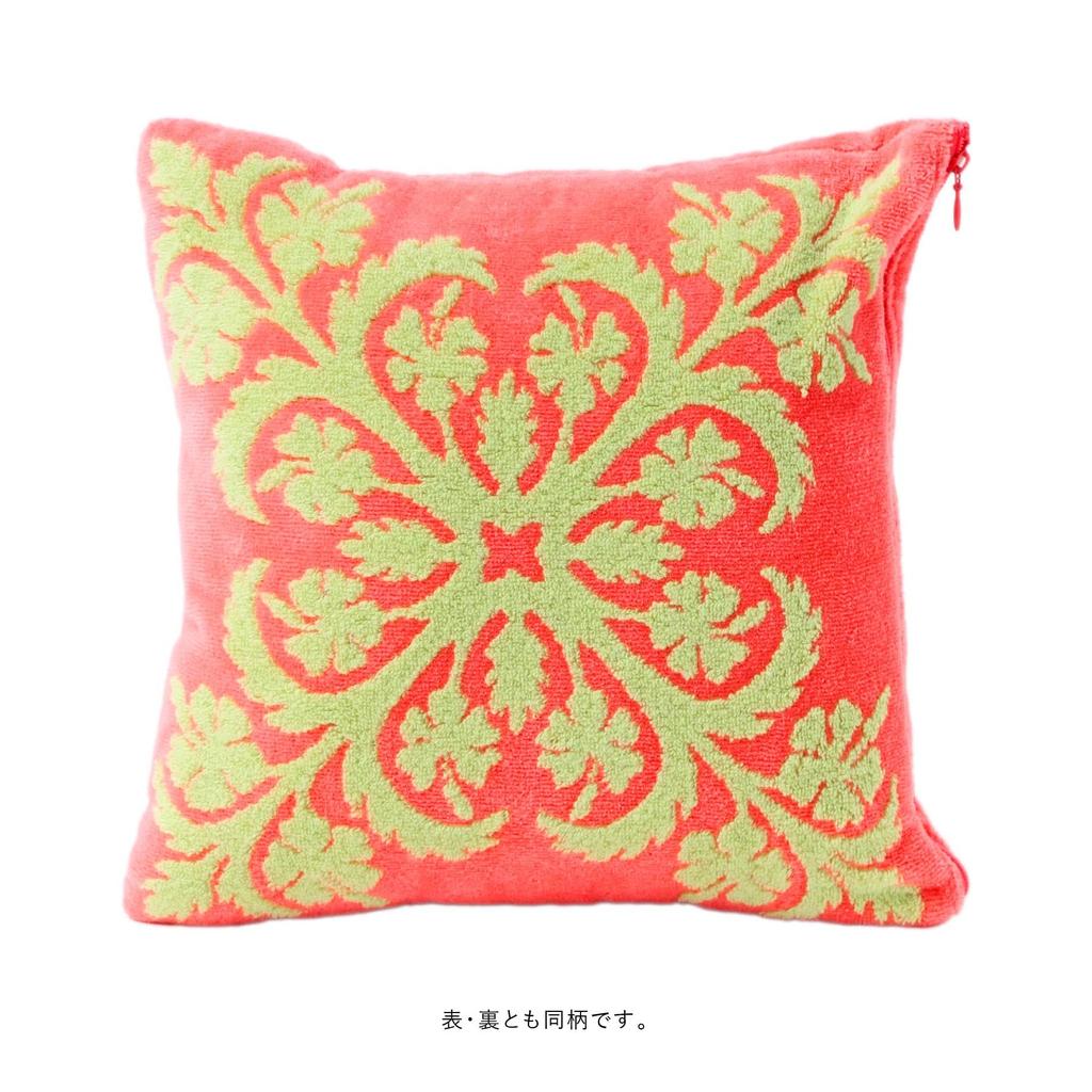 [Cathy Mum Island Style] No Hair Series 23904010 Cushion for Women, 23904010C Coral [C] Hibiscus Coral, Approximately 32cm Wide x 32cm Long