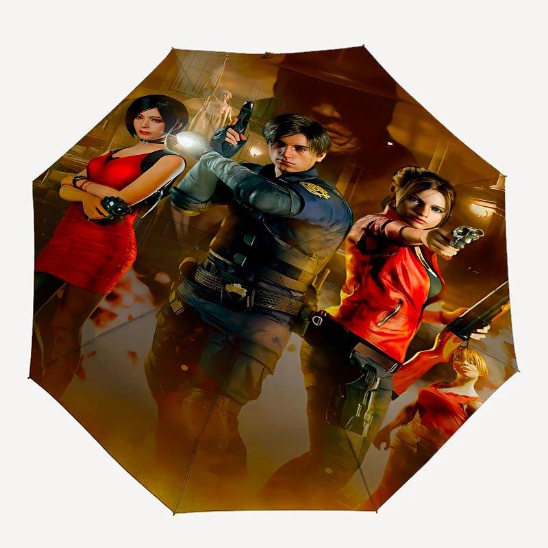 

1pc Resident Evil- Automatic Opening/Closing Umbrella with Convenient Three-Fold Design, 8 Iron Ribs - for Outdoor Daily Use, Travel A09