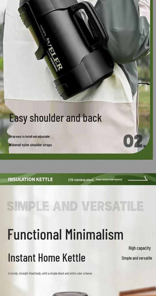 316 Large Capacity Insulated Thermos for Outdoor and Travel Use