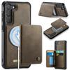 CaseMe Me80 Magnetic RFID Wallet Phone Case For Samsung Galaxy S24 FE 5G, Detachable Multi Card Slot Kickstand Anti-Theft Cover