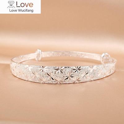 Trend 925 Sterling Silver Romantic Gypsophila Star Bangles for Woman Bracelets Fashion Party Wedding Jewelry Christmas Gifts