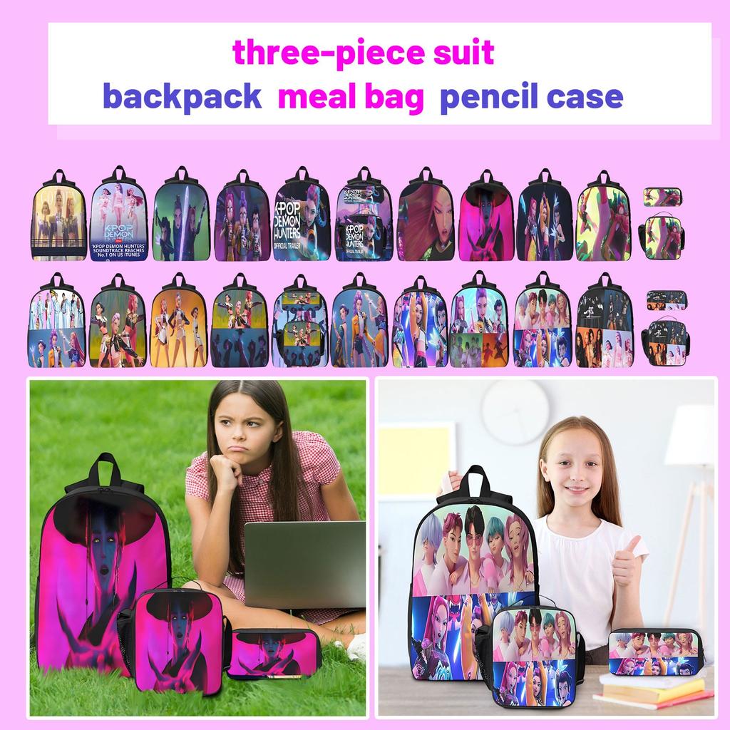 Cartoon Printing Casual Shoulder Bag Junior High School Students Large Capacity Backpacks