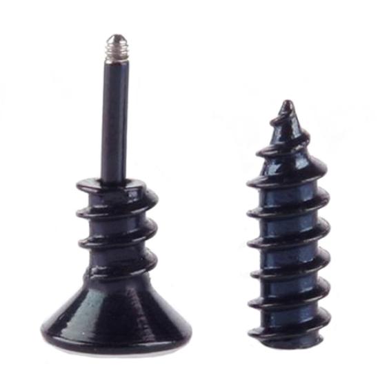 Unisex Gothic Punk Whole Screw Stainless Steel Solid Ear Studs Earrings