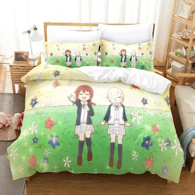 Anime Nijiyon Animation Bettwäscheset Jungen Mädchen Twin Queen Größe Bettbezug Kissenbezug Bett Jungen Erwachsene Mode Heimtextil