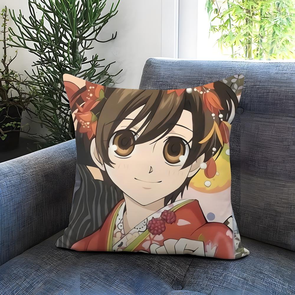 Anime Ouran High School Host Club Cushion Cover Comfortable Reversible Pillow Cover Ideal for Car Sofa Bedroom & Beyond