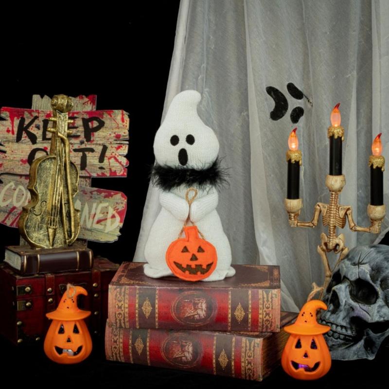 Soft Velvets Ghosters Figurine 27cm Height Safe Smooth Edged Holiday Desk Ornament Family Friendly Indoor Halloweens Display