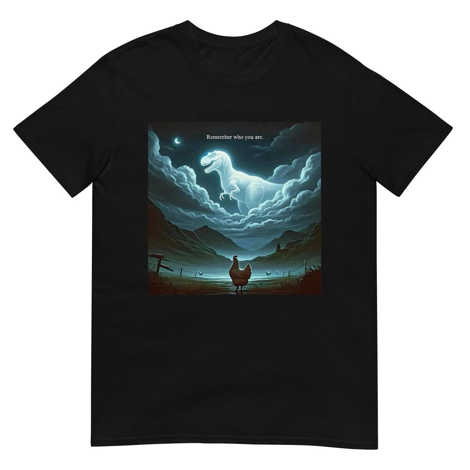 Remember Who are You Dinosaur Chicken T-Shirt S