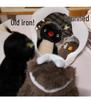 Frizzy Penguin Plush: Ugly-Cute Owl Eye Mask and Exploding Head Ronnie Calming Doll for Sweet Sleep Prank